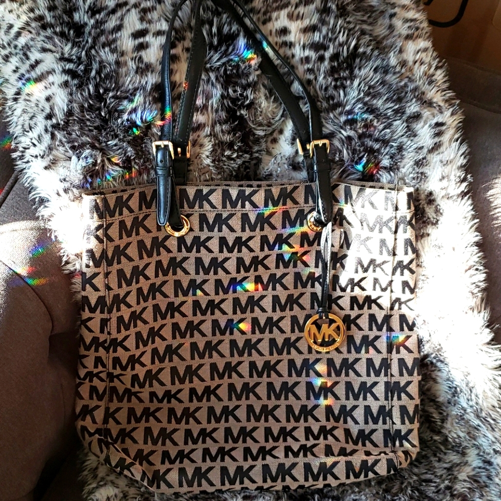 Black MK North/South Tote